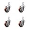 Service Caster 3.5 Inch Maroon Polyurethane Wheel Swivel 7/8 Inch Square Stem Caster Set SCC SCC-SQ20S3514-PPUB-MRN-78-4 - alternate 1